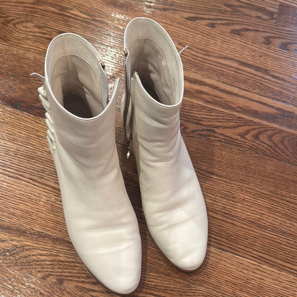 Joie cream creamy white Leather Ankle Boots Size 39